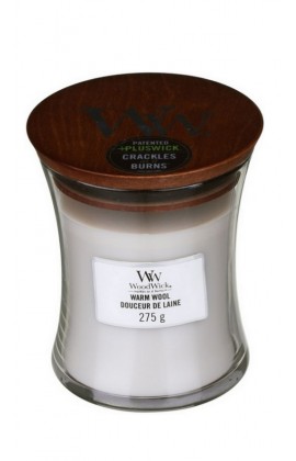 WoodWick Warm Wool kis illatgyertya